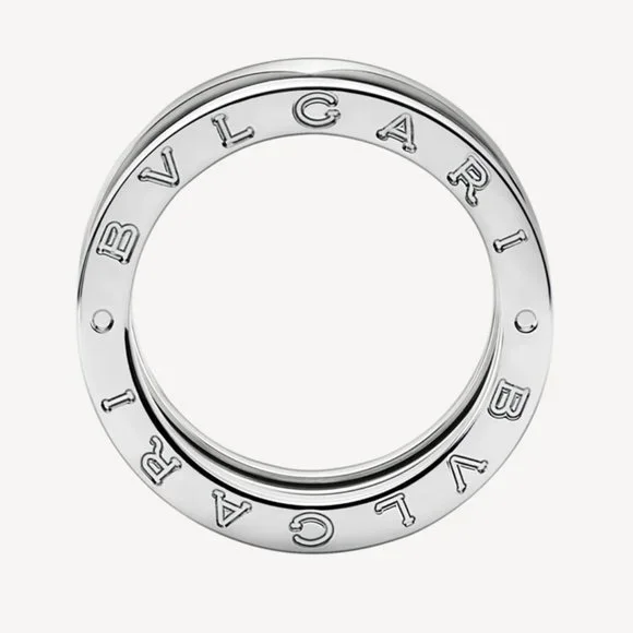 BVLGARI Women's B.zero1 18K White Gold 3-Band Ring - Solid White Gold